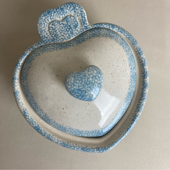 Set of 4 Teamson China 1996 Heart Shape Pot with Lid - Picture 2 of 8